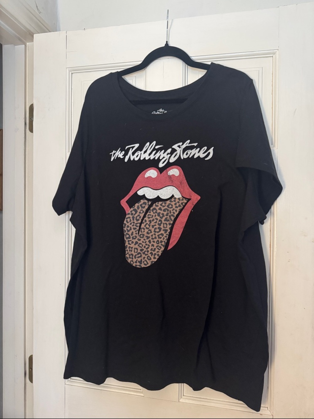 torrid Black Rolling Stones Leopard Tongue Graphic Tee